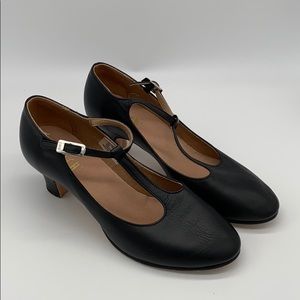 Bloch Black Leather Chord T-Strap Dance Shoes